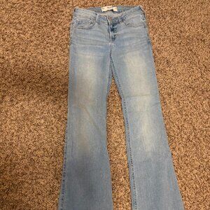 Hollister Low-Rise Boot Jeans 00S W24 Short Light Blue Denim Pockets Casual